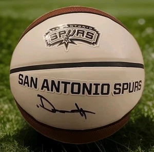 DYLAN HARPER FIRMATO SAN ANTONIO SPURS LOGO NBA BASKETBALL PROOF COA WEMBY 1/1 - Foto 1 di 4