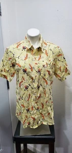 Tipsy Elves Mens Medium Sausage Party Button Up Camp Shirt Short Sleeve - Picture 1 of 7