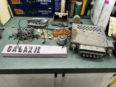 Lot Of 1962 Galaxie 500 Parts Radio Ash Tray Emblem Hardware Handle Reverse Ligh - Image 1 of 4