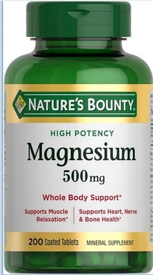 Nature's Bounty магниевые добавки - магний 500 мг таблетки для костей 200 шт - Изображение 1 из 3