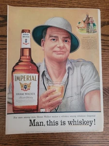 1956 VTG Original Magazine Ad IMPERIAL WHISKEY Men HASSOLDT DAVIS Explorer - Picture 1 of 1