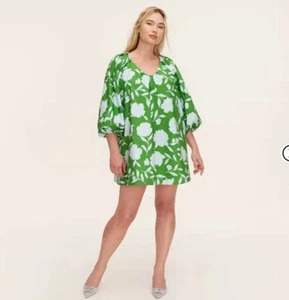 Women's Large Classic Rose Linen Long Sleeve Dress - kate spade Target NWT - Picture 1 of 2