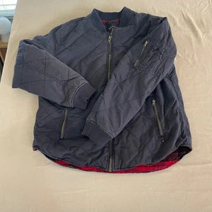 Moderna chaqueta de bombardero acolchada de diversión para hombre XL Buffalo forrada a cuadros rota - Imagen 1 de 12