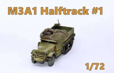 PRO BUILT 1/72 M3A1 Halftrack #1 - ready model - Image 1 of 4