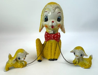 VTG Arnart Sugar Glaze Anthropomorphic Lamp w/ Two Babies Figurine Made in Japan - Image 1 of 4