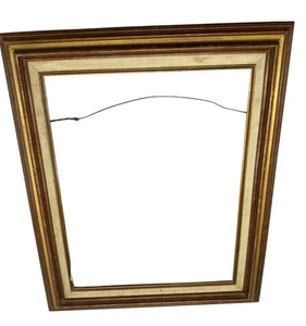 Vintage Rectangular Wooden Picture Frame With Gold Detailing 23X19" READ - Picture 1 of 7