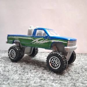 1997 MATCHBOX CHEVY K-1500 4X4 BLUE & GREEN - Picture 1 of 5