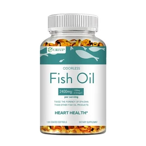 Fish Oil - Omega-3 EPA & DHA Lower Cholesterol, Brain & Heart , Highest Potency - Picture 1 of 14