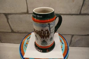 Budweiser Holiday Stein Beer Mug Christmas Series 1991 The Season’s Best - Picture 1 of 2