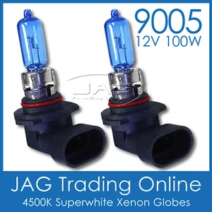 AQUATRACK 12V 9005 100W XENON WHITE 4500K HALOGEN HEADLIGHT GLOBES/BULBS - Picture 1 of 4