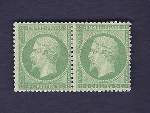 Scott # 23 ( Maury # 20 )r aus Frankreich 1842 sehr schönes Paar OG, - Bild 1 von 2