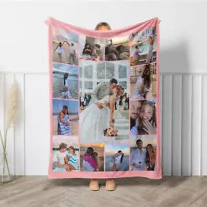 Personalize College Blanket Customizable Blanket, Custom Bride and Groom Blanket - Picture 1 of 5