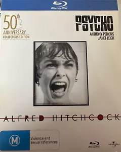PSYCHO (1960 Hitchcock) 50th Anniversary BLURAY Slipcover AS NEW! - Picture 1 of 2