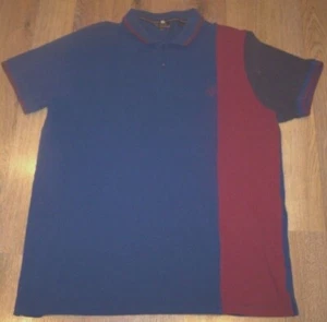 Ben Sherman Preppy Kurzarm Blau Rot Poloshirt Herren Größe M - Bild 1 von 2