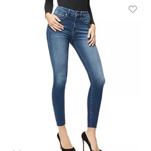Good American Jeans 6 28 Good Waist Crop High Rise Skinny Frayed Hem - Picture 1 of 11