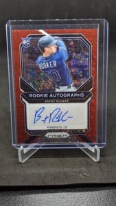 2021 Prizm Brent Rooker Red Disco Prizm Rookie Auto Autograph RC #/49 Twins K