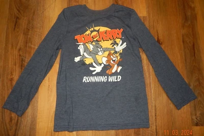 *YOUTH SIZE 7 JUMPING BEANS BRAND TOM & JERRY GRAPHIC TEE--GRAY--EXC--#2 - Image 1 of 3