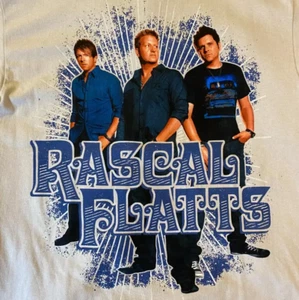 Rascal Flatts Band Changed Concert Tour Cotton White Full Size White Shirt - Picture 1 of 3
