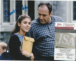JAMIE LYNN SIGLER SIGNED 8X10 AKA MEADOW WITH DAD TONY SOPRANOS HBO TV SHOW JSA - Picture 1 of 4