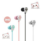 3.5mm Wired Earphones for Girls Cute Cat Paw In-ear Headphone With Mic Gaming