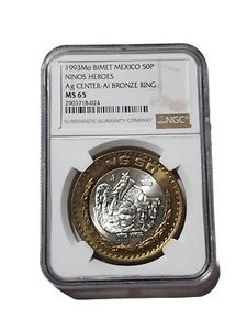 1993 Bimet Mexico 50 P Ninos Heroes  Nice Ngc Ms 65 🇲🇽🇲🇽🇲🇽🇲🇽 - Picture 1 of 2