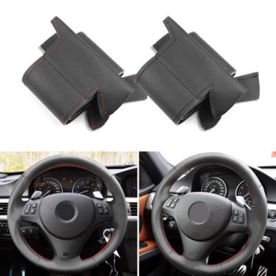 For BMW M Sport E90 320i 325i E87 X1 E84 M3 DIY Steering Wheel Leather Cover - Image 1 of 4