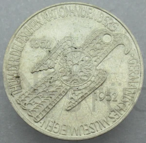 5 Deutsche Mark 1952 D Germanisches Museum Nürnberg 5 DM ║ M246 - Bild 1 von 2