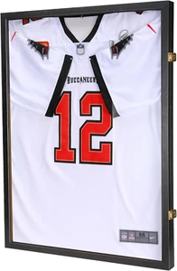 Jersey Wooden Frame Display Case -Shadow Box with 98% UV Protection Acrylic and - Picture 1 of 12
