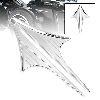 Chrome Rear Trunk Side Body Accents Trim Fit For Harley Tri Glide FLHTCUTG 09-19 Foto 1 de 4