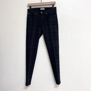 Principle Denim Women’s 29 Dreamer Plaid Skinny Jeans Mid Rise Rebel Yell Black - Picture 1 of 11