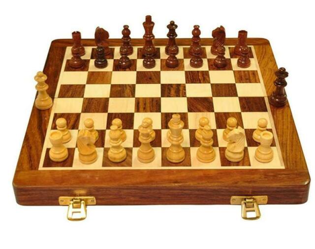 Tabuleiro de Xadrez Madeira Chessboard Clássico Dobrável