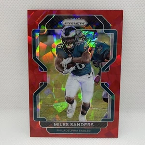 2021 Panini Prizm NFL Miles Sanders Red Cracked Ice #222 Philadelphia Eagles - Bild 1 von 2