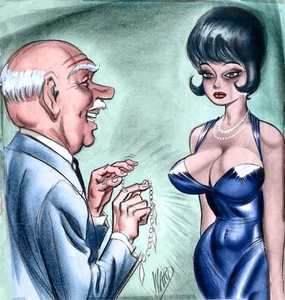 Bill Ward Vintage Illustration Art 14 x 11 Photo Print - Picture 1 of 1