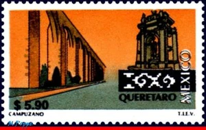 2132 MESSICO 1999 TURISMO QUERETARO (5.90P), ARCHITETTURA, CITTÀ, SV $3.50, MNH - Foto 1 di 2