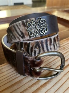 Garughieri Belt Made In Italy Style 408 Size Large (34-38) Brown Leather 1 1/8” - Picture 1 of 7