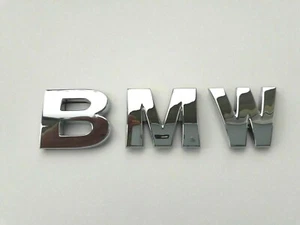 New Chrome 3D Self-adhesive Car Letter badge emblem sticker Spelling BMW - Picture 1 of 1