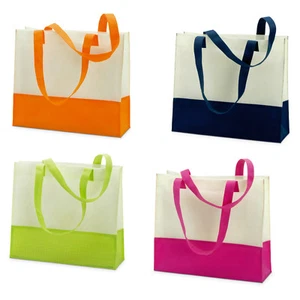 Grande de Mujer sin Forro Playa Bolso y Dos Tonos Verano Compras Shopper - Imagen 1 de 22