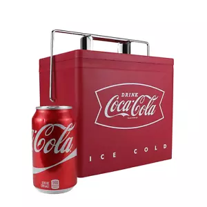 Coca-Cola 4.2 Qt. Hard Sided Ice Chest Cooler, Red and Silver - Picture 1 of 12