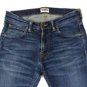 Edwin ED-85 Herren Jeans W28 L32 Blau Slim Tapered Low Crotch Stretch Zip Fly - Bild 1 von 12