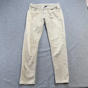 Patagonia Pants Womens 29 Bleached Stone Ivory Corduroy Fitted Five Pocket Jean - Picture 1 of 18