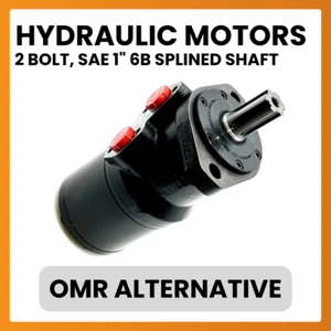 2 Perno, SAE 1 Inch 6B Estriado Eje, Bajo Velocidad Alto Par Hidráulico Motor, - Imagen 1 de 3