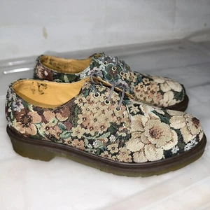 DR DOC MARTENS Floral Tapestry Shoes Flats Discontinued Style Womens US 8 #34857 - Picture 1 of 18