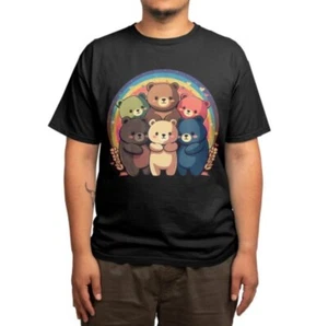 Threadless Pride Bears T-shirt Medium Black Graphic (4) - Picture 1 of 3