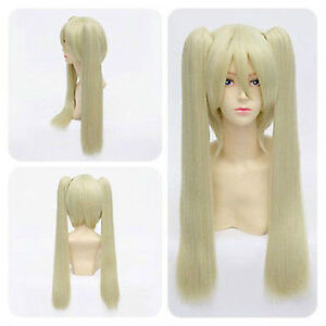 Long Light Blonde Show Ponytails Anime Cosplay Wig
