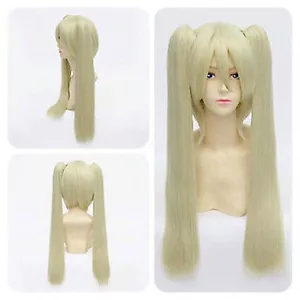 Long Light Blonde Show Ponytails Anime Cosplay Wig - Picture 1 of 8