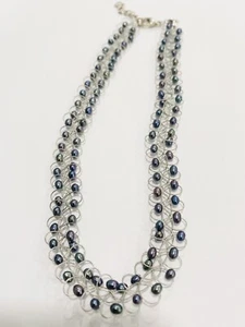 sterling double layered adjustable choker, christmas gift - Picture 1 of 4