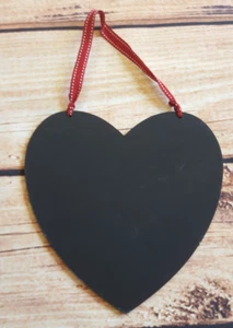 Heart Shaped Chalk Board Hanging Heart Decoration - Picture 1 of 6