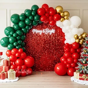 Kit Arco Globo Navidad - 140 piezas Doble Relleno Verde Rojo Blanco y Dorado Balón... - Imagen 1 de 9