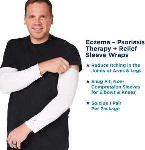 Soothems Eczema Psoriasis Itch Relief Arm & Leg Sleeve White Wrap Bandage Size 9 - Picture 1 of 12