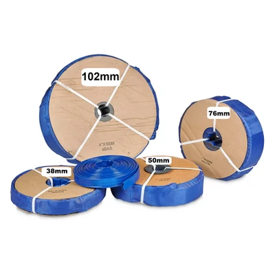 Rural Lay Flat PVC Transfer Hose 24M 50M 100M 4 Sizes 1.5" 2" 3" 4" - image 1 of 4